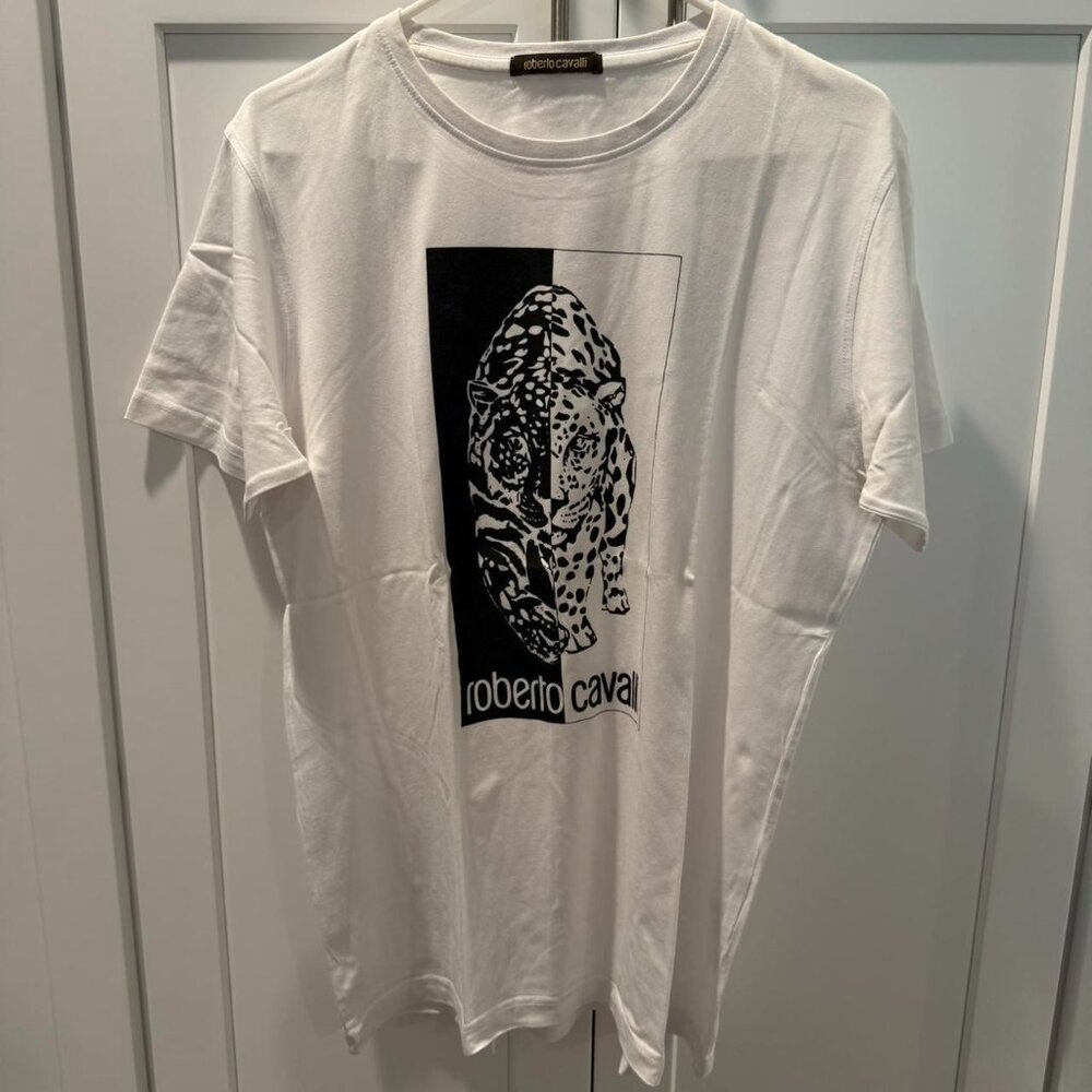Roberto Cavalli white and black t-shirt